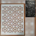 شابلون پتینه دیوار D6