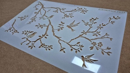 شابلون شاخه و پرنده کد 217